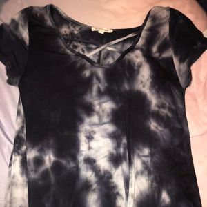 Black & Grey Tie-Dye Dress